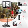 Basketball Hoop Outdoor,Portable Basketball Hoop Goal System 6.6-10ft Adjustable with 44 Inch Backboard & Wheels Basketball Equipment for Kids/Adults Indoor Outdoor 3+ view 2