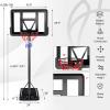 Basketball Hoop Outdoor,Portable Basketball Hoop Goal System 6.6-10ft Adjustable with 44 Inch Backboard & Wheels Basketball Equipment for Kids/Adults Indoor Outdoor 3+ view 3