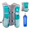 Azarxis Hydration Running Vest Backpack Pack 5L for Women and Men Jogging Trail Race Marathon Cycling Hiking (Mint Blue with 500ml Soft Flask) view 1