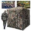 FUNHORUN Hunting Blind with Floor Mat, 360 Degree See Through Ground Blind with Carrying Bag, 2/3 Person Pop Up Camouflage Tent Portable Concealed Shelter view 1