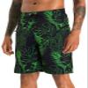 APTRO 2 in 1 Men's Swim Trunks 9" with Zipper Pockets Bathing Suit Built-in Board Shorts Swimwear Long Shorts Green Leaf 3X view 2