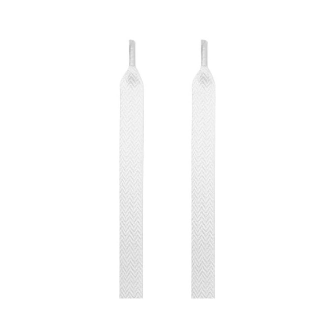1Pair Flat Shoelaces For Sneakers Shoe Laces Width 1.5cm/2cm/3cm Shoelace White Flat Wide Shoe Laces Sneaker Laces (Color : 1.5 white, Size : 120cm)