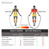 Mogold Weighted Jump Rope for High-Intensity Training, Muay Thai & MMA Workouts Heavy Jumping Ropes for Fitness Carbon Fiber Handle Adjustable Length 3 Meters 1/5 +1/4lb+1/2lb PVC Steel Wire Rope view 4