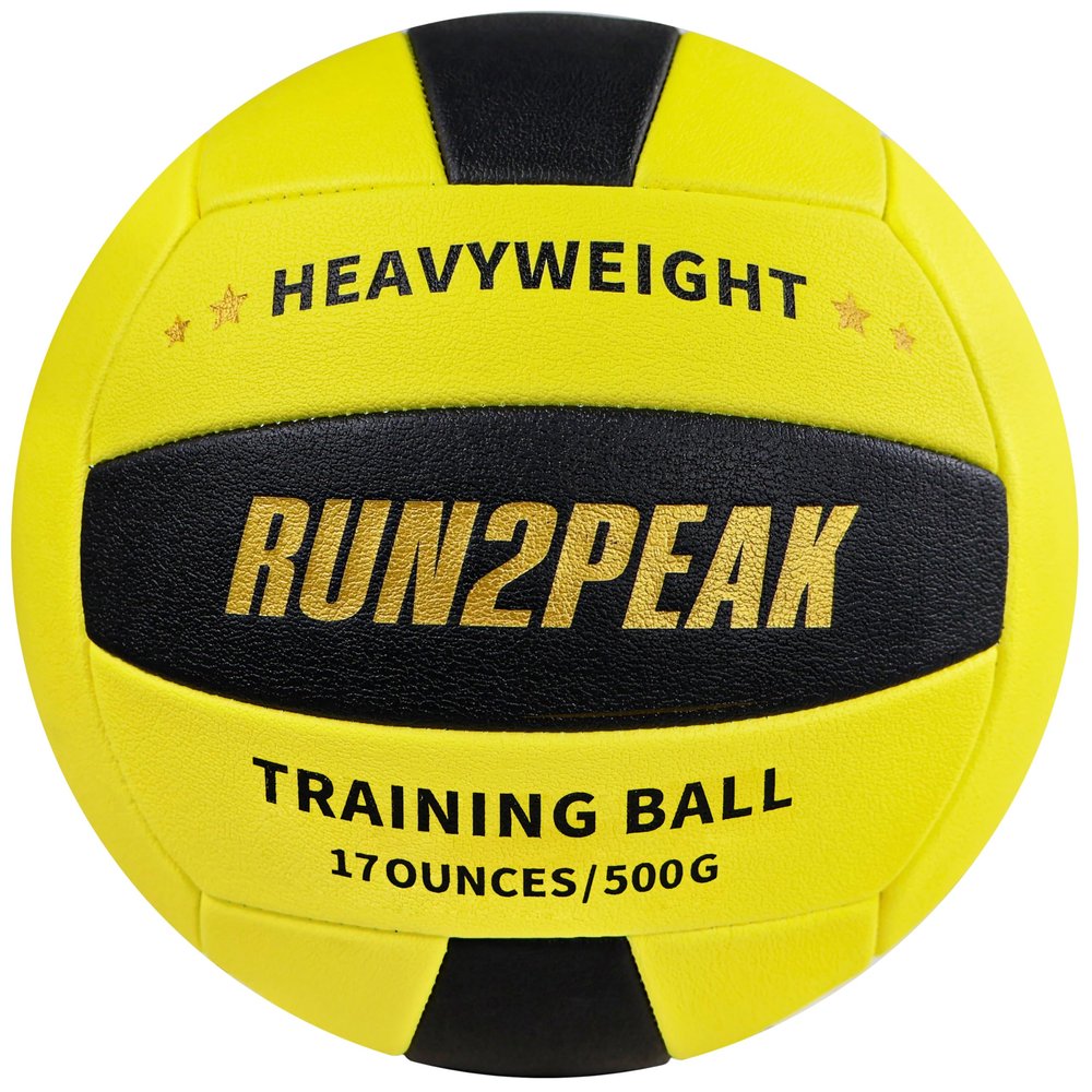RUN2PEAK Heavy Weight Volleyball Official Size 5 PU Setter Volleyball Training Ball Weighted Volleyballs for Setters Practice Equipment Volley Balls for Indoor Outdoor Setting Trainer