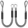 4 Feet Bungee Dock Line Mooring Rope for Docking with Stainless Steel Clip Accessories for Boats PWC, Built in Snubber, Kayak, Watercraft,SeaDoo,Jet Ski, Pontoon, Canoe, Power Boat 2-Pack (Grey) view 1