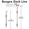 4 Feet Bungee Dock Line Mooring Rope for Docking with Stainless Steel Clip Accessories for Boats PWC, Built in Snubber, Kayak, Watercraft,SeaDoo,Jet Ski, Pontoon, Canoe, Power Boat 2-Pack (Grey) view 4