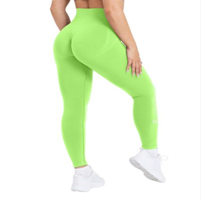 TRYTO Soul Collection Seamless Scrunch Effortless Leggings Workout Regular Length Apple Green, Large