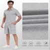 MoFiz Mens Track Suits Shorts Sets Outfit Casual 2 Piece Sets Quickly Dry Quarter Zip Cool sets Sports Sweatsuits (Light Grey X-LArge) view 3