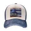 American Thin Blue Line Flag Sporty Cap for All Seasons,Unisex Baseball Cap,Ideal Fishing Hat for Men and Women view 3