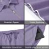 MoFiz Mens Track Suits Shorts Sets Outfit Casual 2 Piece Sets Quarter Zip Polo Shirt Short Sleeve Jogging Sweatsuit Workout (Light Purple XX-Large) view 2