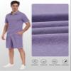 MoFiz Mens Track Suits Shorts Sets Outfit Casual 2 Piece Sets Quarter Zip Polo Shirt Short Sleeve Jogging Sweatsuit Workout (Light Purple XX-Large) view 3