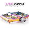 Road/Mountain Bike Pedals - 3 Bearings Bicycle Pedals - 9/16 CNC Machined Flat Pedals with Removable Anti-Skid Nails (Rainbow) view 4
