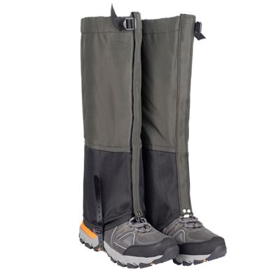 Leg Gaiters, Anti-Snake Bite Plus Fluff Snowshoe GaitersOutdoor Gaiters, Suitable for Camping, Walking, Climbing, Hiking and Snowshoeing (Color : Green, Size : Small)