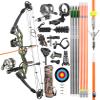 surwolf Bowfishing Compound Bow Kit Ready to Fish Kit with Bowfishing Reel, Bow Fishing Arrows Right & Left Hand for Adult/Youth Fishing Hunting, Target Shooting (Right Handed, Olive Green) view 1