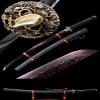Zhmyyxgs Handmade Red Blade Japanese Sword Folded Damascus Steel Katana view 1