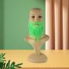 Tachiuwa Fake Patricks Beard Faux Leprechaun Beard, Costume Accessories Green Beard Mustache for Halloween, Style B view 2
