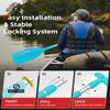 Abahub Premium 21''-42'' Emergency Telescoping Paddle Aluminium Shaft for Canoeing Boating Kayaing Lightweight Oars Blue, 1 Paddle view 2