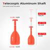 Abahub Premium 21''-42'' Emergency Telescoping Paddle Aluminium Shaft for Canoeing Boating Kayaing Lightweight Oars Orange, 2 Paddles view 3