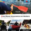 Abahub Premium 21''-42'' Emergency Telescoping Paddle Aluminium Shaft for Canoeing Boating Kayaing Lightweight Oars Orange, 2 Paddles view 4