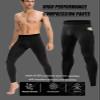 LEICHR 3 Pack Men Compression Pants Athletic Red Leggings Pockets Sports Baselayer Basketball Cycling Tights White Active Running Pants view 3