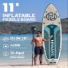 Hiwave Inflatable Stand Up Paddle Board 11*34*6 Sup Board,420lbs Capicity, Pet Friendly Paddle Board for Ocean&Lake, w/3pcs Adjustable Paddle view 2