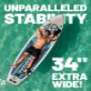 Hiwave Inflatable Stand Up Paddle Board 11*34*6 Sup Board,420lbs Capicity, Pet Friendly Paddle Board for Ocean&Lake, w/3pcs Adjustable Paddle view 3