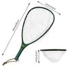 Aventik Fly Floating Fishing Net Carbon Fiber Landing Trout Net Clear Rubber Ghost Catch & Release Net(Green +Green Magnet) view 3