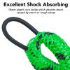 4 Feet Bungee Dock Line Mooring Rope for Docking with Stainless Steel Clip Accessories for Boats PWC, Built in Snubber, Kayak, Watercraft,SeaDoo,Jet Ski, Pontoon, Power Boat 2-Pack (Green&Black) view 2