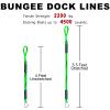 4 Feet Bungee Dock Line Mooring Rope for Docking with Stainless Steel Clip Accessories for Boats PWC, Built in Snubber, Kayak, Watercraft,SeaDoo,Jet Ski, Pontoon, Power Boat 2-Pack (Green&Black) view 3