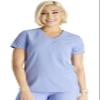 Cherokee Women's Scrub Top Tuckable Contemporary Fit with 1 Pocket Plus Size CK748A, 3XL, Ciel view 1