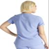 Cherokee Women's Scrub Top Tuckable Contemporary Fit with 1 Pocket Plus Size CK748A, 3XL, Ciel view 4