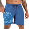 APTRO 2 in 1 Men's Swim Trunks 9" with Zipper Pockets Bathing Suit Built-in Board Shorts Swimwear Long Shorts Blue 3X view 1