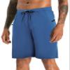 APTRO 2 in 1 Men's Swim Trunks 9" with Zipper Pockets Bathing Suit Built-in Board Shorts Swimwear Long Shorts Blue 3X view 2