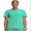 Cherokee Infinity Scrubs for Women Round Neck Scrub Top with 3 Pockets & 360 Stretch 2624A, XL, Palm Leaf view 1