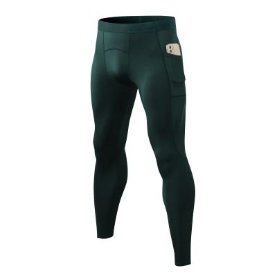 Compression Leggings Men Cool Dry Sports Running Leggings Athletic Workout Tights with Pockets Active Soft Fit Pants
