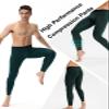 Compression Leggings Men Cool Dry Sports Running Leggings Athletic Workout Tights with Pockets Active Soft Fit Pants view 4
