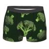 MELPHI Broccoli Printed Men'S Flat Angle Underwear With A Spacecraft Design, Breathable And Lightweight Black view 1