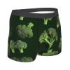 MELPHI Broccoli Printed Men'S Flat Angle Underwear With A Spacecraft Design, Breathable And Lightweight Black view 3