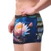 MELPHI Lotus Flowers Printed Men'S Flat Angle Underwear With A Spacecraft Design, Breathable And Lightweight Black view 4