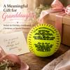 Moactiv Granddaughter Softball Gift Inspirational Handmade PU Softball with Printed Motivational Message, Standard Size for Birthday, Graduation, Christmas, and Sports Gift for Girls view 2