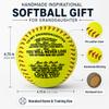 Moactiv Granddaughter Softball Gift Inspirational Handmade PU Softball with Printed Motivational Message, Standard Size for Birthday, Graduation, Christmas, and Sports Gift for Girls view 4