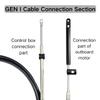Outboard Engine for Mercury Remote Control 33c GEN I Throttle Cables Shift Cable 9FT. view 3