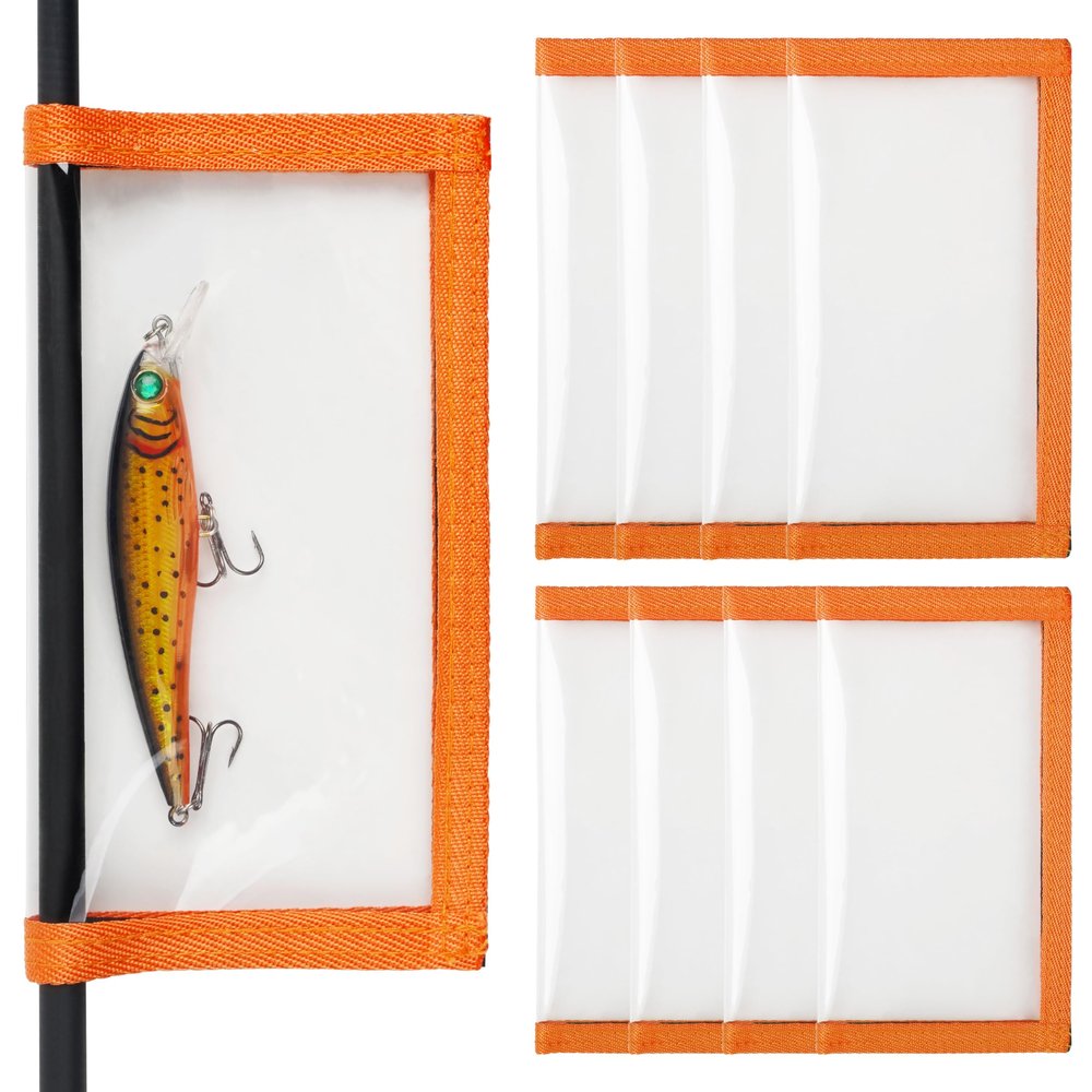 AGOOL Fishing Lure Wraps 5/10 Packs Durable Clear PVC Lure Covers Keeps Fishing Safe Easily See Lures Fishing Hook Covers Bait Storage Keeps Children, Pets and Fishermen Safe from Sharp Hook