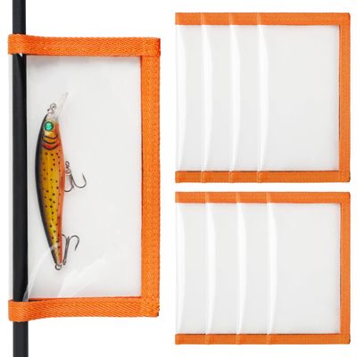 AGOOL Fishing Lure Wraps 5/10 Packs Durable Clear PVC Lure Covers Keeps Fishing Safe Easily See Lures Fishing Hook Covers Bait Storage Keeps Children, Pets and Fishermen Safe from Sharp Hook
