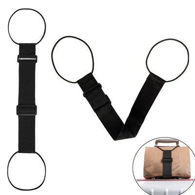 DraCra 2 Pack Luggage Straps for Add a Bag Bungees Lightweight Easy Elastic Wrap Belts for Attaching Extra Bags Purse to Suitcase Handle Handbag Backpack Spinner Carryon Travel Airport