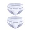 snooya Men's 2-Pack Fresh Inside Printed Tagless Label Cotton White Brief with Built-in Rope,Freedom and Soft,Multipacks,XL view 1