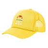 KLIUXBF Support Local Egg Dealers Mesh Hat Adjustable Baseball Cap Fashion Trucker Hat for Men Women Yellow view 1