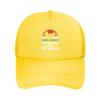 KLIUXBF Support Local Egg Dealers Mesh Hat Adjustable Baseball Cap Fashion Trucker Hat for Men Women Yellow view 2