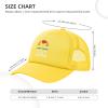 KLIUXBF Support Local Egg Dealers Mesh Hat Adjustable Baseball Cap Fashion Trucker Hat for Men Women Yellow view 4