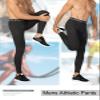 Black Compression Pants Men Leggings Tights Dry Cool Sports Running Athletic Gym Basketball Baselayer Tights Pockets view 2